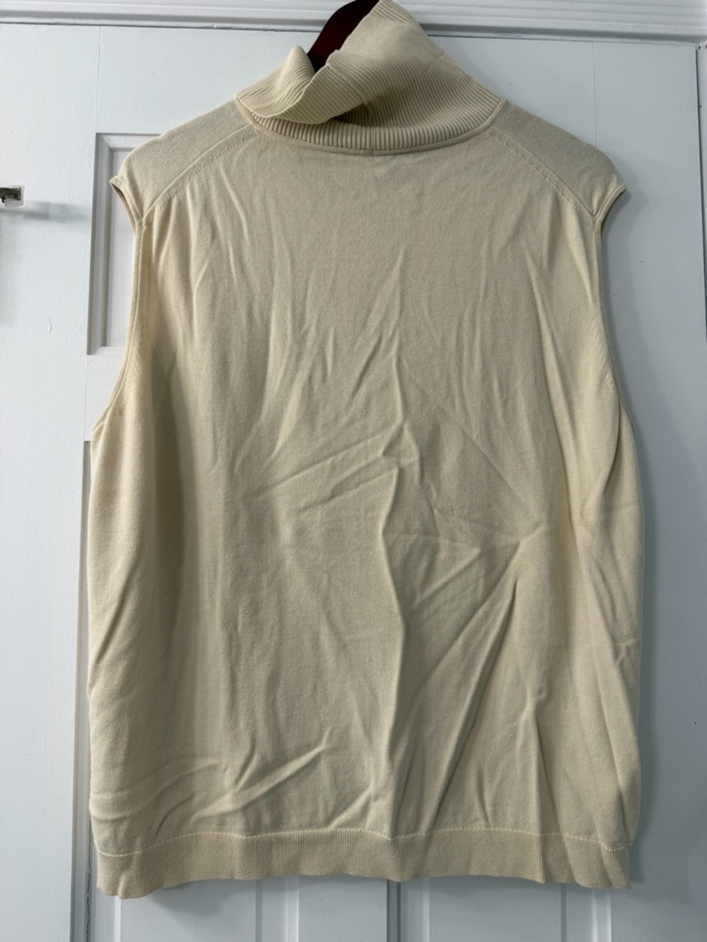 Lafayette 148 New York Sleeveless Turtleneck Tank - Cream